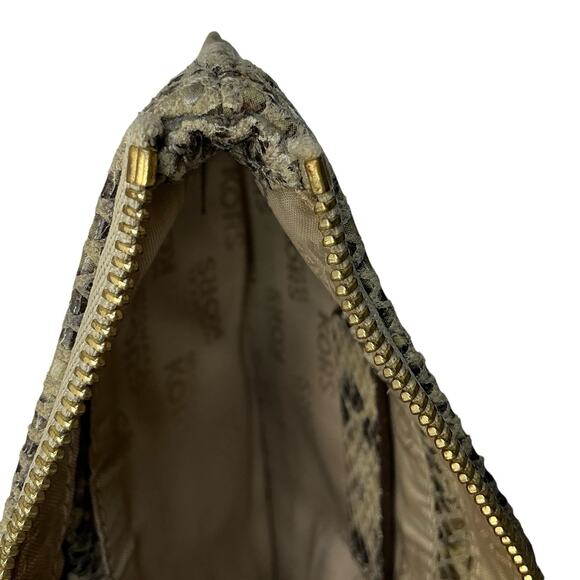 Michael Kors Leather Wristlet with Snake Skin Print - Picture 9 of 11